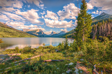 Lower Green River Lake with Square Top Mountain.