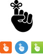 Hand With String Tied On One Finger Icon - Illustration