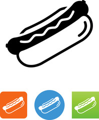 Sticker - Hot Dog Icon - Illustration