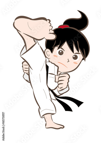 空手 女の子h Stock ベクター Adobe Stock 空手 女の子h Stock ベクター Adobe Stock