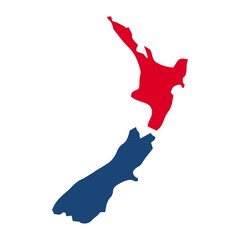 Sticker - new zealand map.