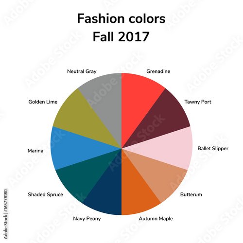Vector Ilration Infographics Trendy Colors Of The 2017 Fal Vector Ilration Infographics Trendy Colors Of The 2017 Fal