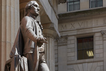George Washington Statue In Front Of Federal Hall, New York