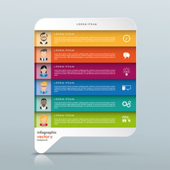 Wall Mural - colored rectangle speech bubble humans 6 options