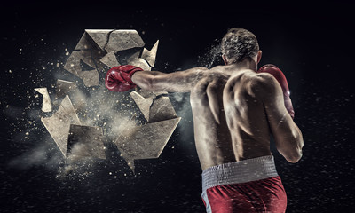 Poster - Strong enough to challenge it. Mixed media