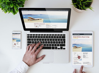 Wall Mural - office tabletop cool responsive resort and spa website
