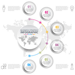 Wall Mural - Business Infographics design template illustration