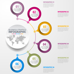 Wall Mural - Business Infographics design template illustration
