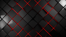 Grey And Red Squares Modern Background Illustration
