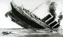 Sinking Of The Ocean Liner "Lusitania" (sketch From The English Newspaper, May 1915)