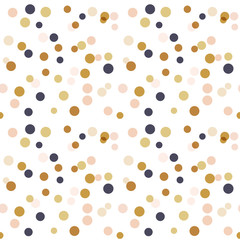 Poster - Modern Abstract Vector  Confetti Background. Seamless  dots pattern. Festive party repeat.