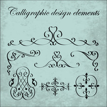 Calligraphic Design Elements - Wrought Iron, Vector, Illustration.
