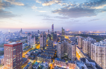 Wall Mural - Nanjing City, Jiangsu Province, urban construction landscape