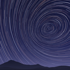 Canvas Print - star trails night