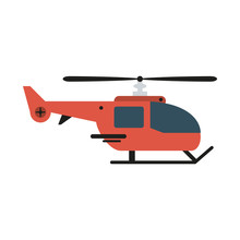 Helicopter Sideview Icon Image