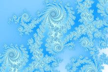 Abstract Ice Ferns / Russian Frosty Window / Russian Tradition For Fabric