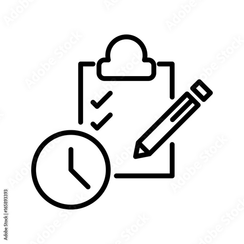 Fotomural Thin line time management icon.