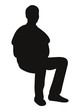© zolotons - silhouette of a seated man, recreation