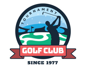 Wall Mural - Modern Golf Badge Logo Illustration