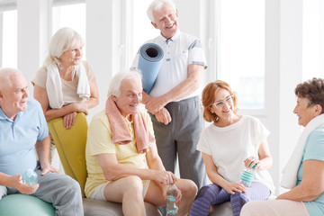 Wall Mural - Old people talking