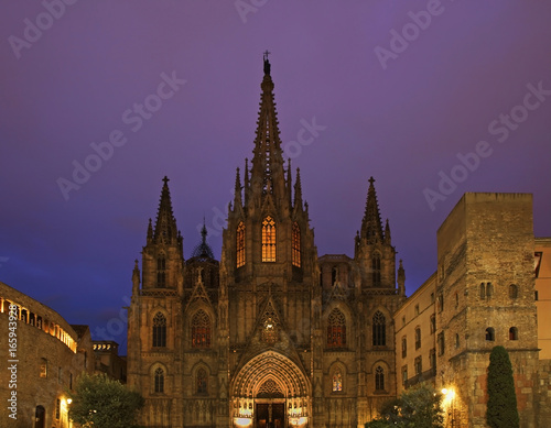 Zdjęcie XXL Katedra Świętego Krzyża i św. Eulalii w Barcelonie. Hiszpania
