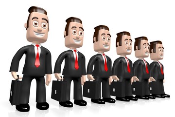 Sticker - 3D businessmen - salesmen