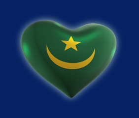 Wall Mural - Mauritania, Mauritanian Flag (3D Render)