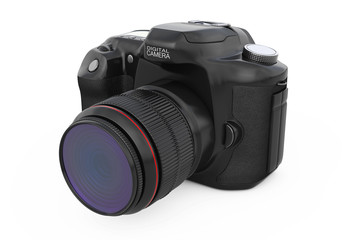 Poster - Modern Digital Photo Camera. 3d Rendering