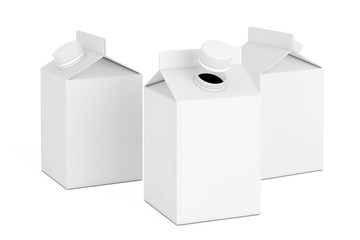 Aufkleber - Blank Milk or Juice Carton Boxes. 3d Rendering