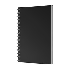 Fototapete - Advertising or Branding Template Blank Notebook Black Mockups. 3d Rendering