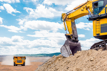 Wall Mural - Coal mining in open pit