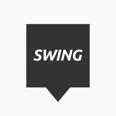 Sticker - Isolated tooltip with    the text SWING