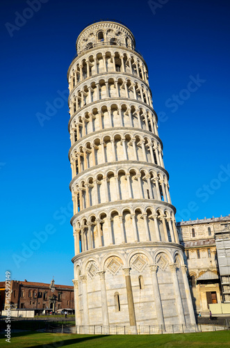 Zdjęcie XXL Słynna Krzywa Wieża w Pizie na Placu Cudów, Toskania we Włoszech
