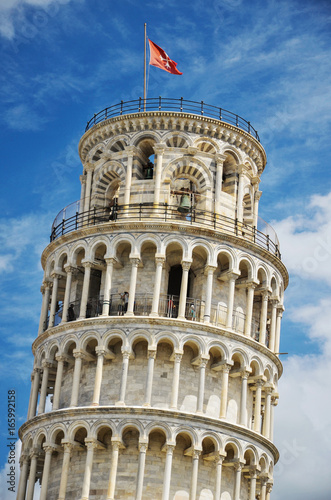 Plakat Słynna Krzywa Wieża w Pizie na Placu Cudów, Toskania we Włoszech
