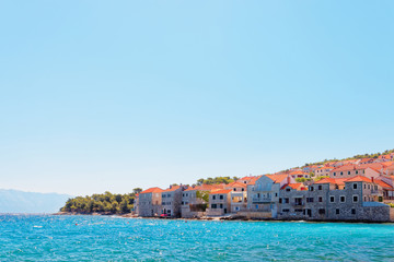 Wall Mural - Cozy pebble beach of Postira on Brac island - Croatia