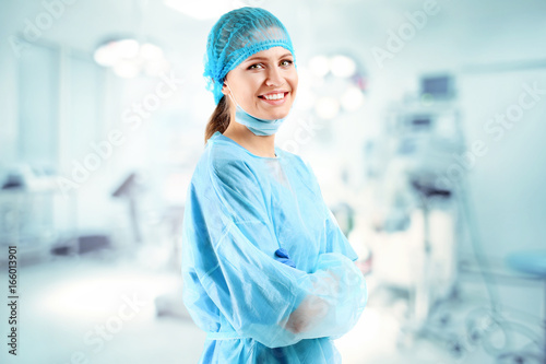 Fotografía Female surgeon, isolated on white