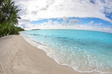 Poster - View of beautiful beach at tropical resort