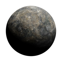 Wall Mural - planet Mercury isolated on white background 