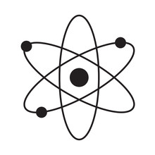 Atom Flat Isolated Icon Vector Illustration Design