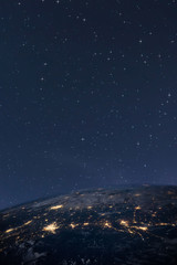 Wall Mural - planet earth from the space at night. some elements of this image are furnished by nasa.