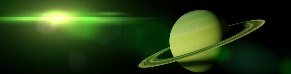 Wall Mural - Saturn, the planet Saturn in front of the Sun
