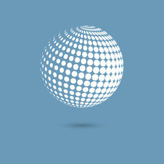 Poster - Vector halftone spheres. Design element with shadow