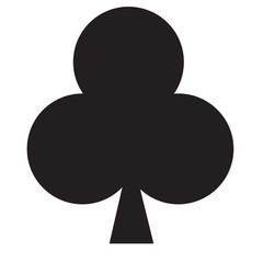 Poster - playing card club suit icon on white background. playing card club suit sign.