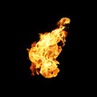 © jamroenjaiman - Fire flames collection isolated on black background
