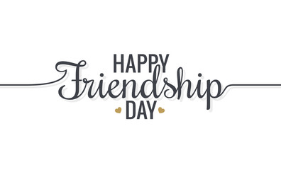 Wall Mural - friendship day lettering logo design background
