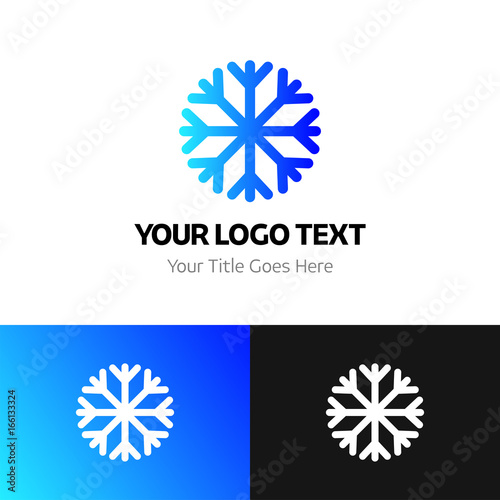 Winter snow logo template. Logo branding for your new corporate company