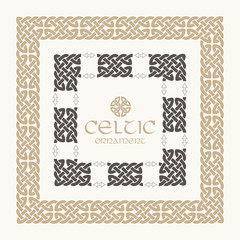 Celtic knot braided frame border ornament kit.