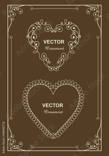 ハートのフレーム クラシカルオーナメント 飾り罫 飾り囲み 囲み罫 Hand Drawn Ribbon Vector Stock Vector Adobe Stock
