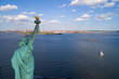 Aerial image of the Statue of LIberty