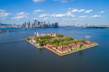 Wall Mural - Ellis Island aerial photo